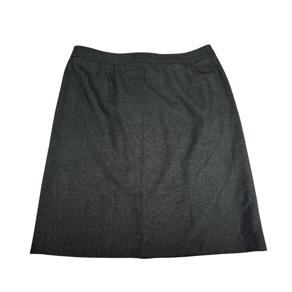 Atelier Womens Charcoal Gray Textured Pencil Skirt Size 14 Professional Office